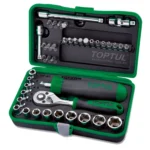 Topplykla og bitasett, 1/4" 41 stk. Toptul