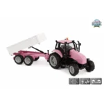 Traktor með kerru, bleikur með hljóði og ljósi - Image 2