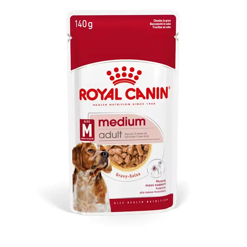 royal-canin-medium-adult-wet Hundamatur Medium Adult wet 10x140gr. - Image 1